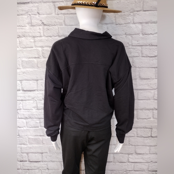 Zella Cropped Fleece Polo Shirt - Picture 5 of 6